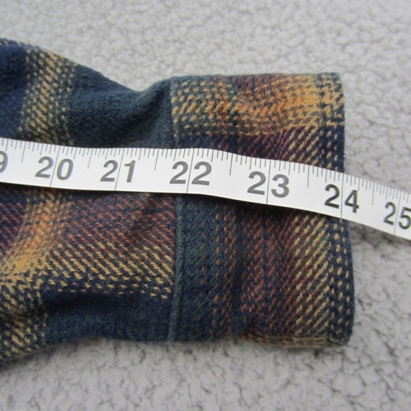 ORVIS Flannel Tartan Long-sleeved Shirt Men's M Button Up 4 Pockets Workwear - Picture 14 of 14